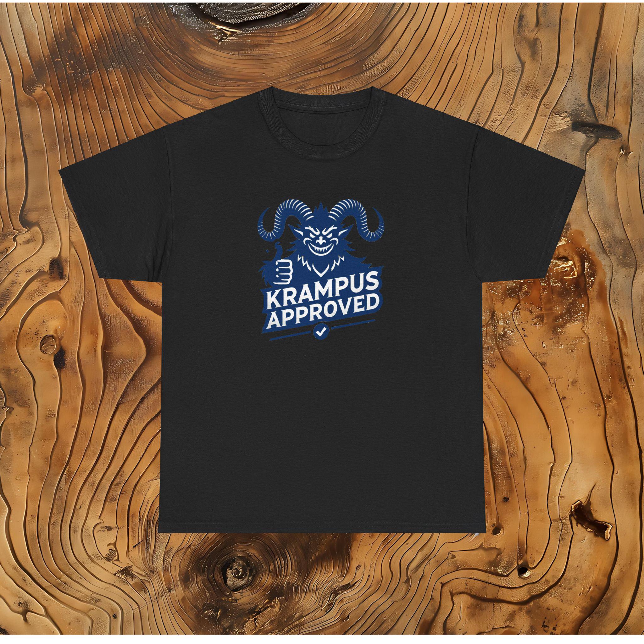 

Krampus Approved T-Shirt Dark Festive Holiday Shirt, Funny Christmas Tee For Geeks Gothic Krampus Design Unique Gift for Him He 4XL