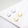 C-shaped Earring Needle Korean Cool High-end Elegant Fashion Avant-garde Super Flash Zircon Earrings Stylus