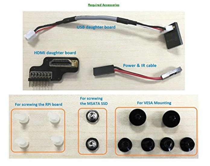 Kits de Mini PC X3000 Compatíveis com Raspberry Pi e SupTronics® (Preto) - 4B, 3B, 2B, B+