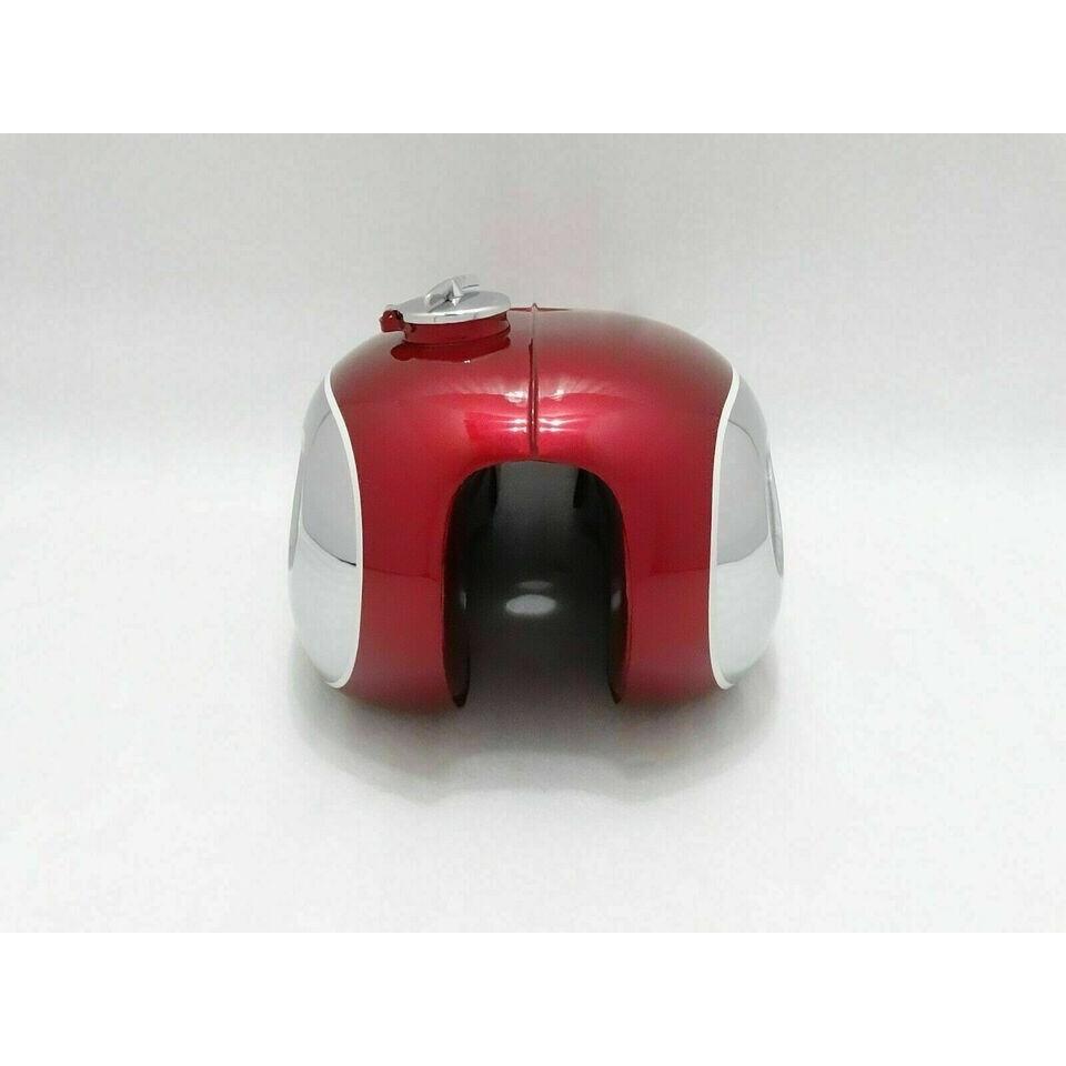 BSA A65 Thunderbolt 4 Gallon Chrome & Cherry Paint Fuel Tank (Dual Carb)|Fit For