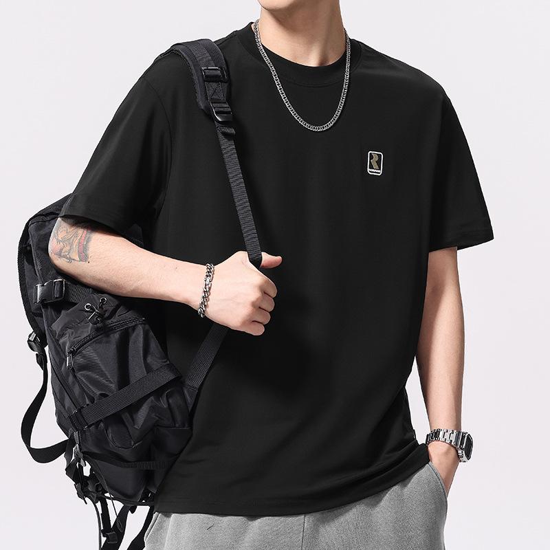 New Summer Men's Thin 210g Short-sleeved T-shirt Sanchan Silk T-shirt Men's Top