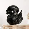 Creative Alien Themed Duck Figurine Whimsical Sci-Fi Desktop Resin Ornament for Party Novel Ornament for Movie Fans Duck Lovers