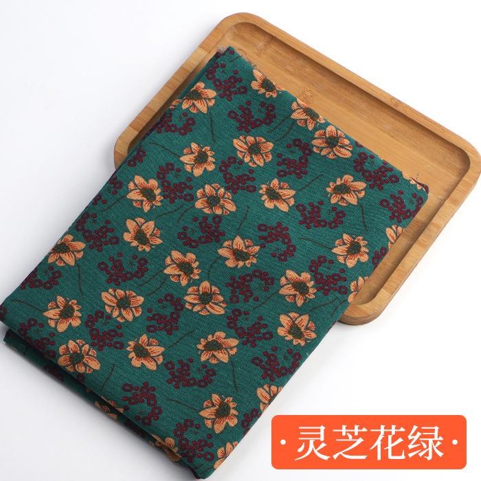 0.5m/1m/2m Vintage Ethnic Style Cotton Linen Printed Fabric for Tablecloths, Sofa Blankets Dresses Handmade DIY Clothing Fabrics