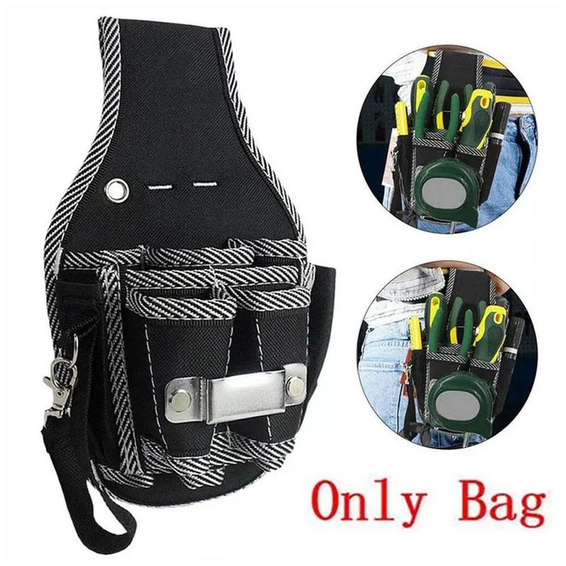 Canvas Tool Belt Bag Professional Electrician Utility Pouch Multi-pocket Maintenance Work Tool Organizer Storage Waist Bag 