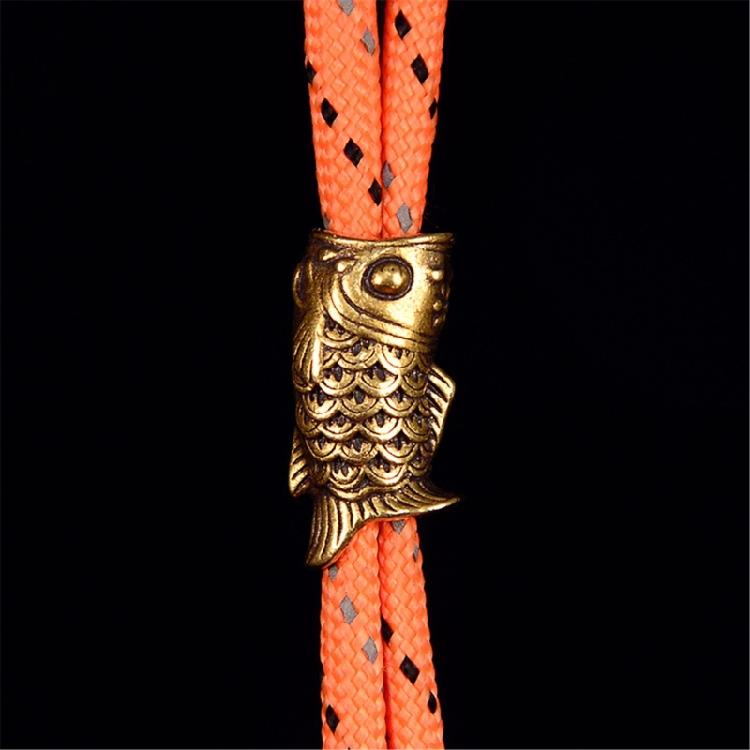 Artistic Fish Metal Beads for Creative Paracord Projects and Fashionable Jewelry Large Hole Charm Artistic Collectibles