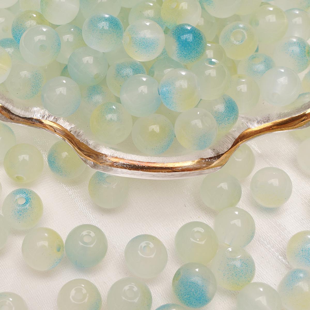 

Браслет из полусахарных пузырчатых стеклянных бусин 8-10 мм - круглые бусины ручной работы для изготовления ювелирных изделий 8mm 20 pieces/pack