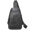 Men's Chest Bag, Genuine Leather Crossbody Bag, Men's Wear-resistant, Expandable, and Reduced Weight