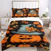 3pcs Halloween pumpkin Bedding Set, Suitable for Bedroom Decoration, (Includes 1 Duvet Cover And 2 Pillowcases, Quilt Not Included) yy250822183