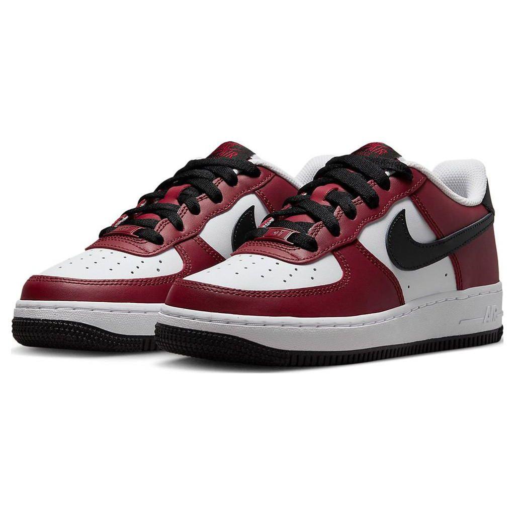 Nike Air Force 1 LV8 GS Team Red Kids Sneakers White Black FD0300-600