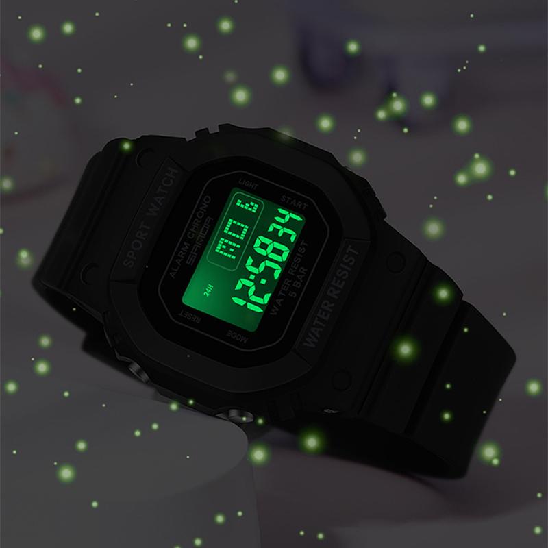 UTHAI CE143 Youth Vitality Square Multifunctional Children's Watch Fashion Sports Waterproof Calendar Student Electronic Watch