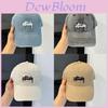 Vintage Wash Cotton Baseball Hat With Wide Brim For Casual Sunshade And Face Slimming