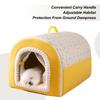 Katzenbett Höhle Warmes Haus Waschbare Geschlossene Katzenliege Mit Griff Für Kleines Haustier Outdoor Zuhause Winter Schlafen
