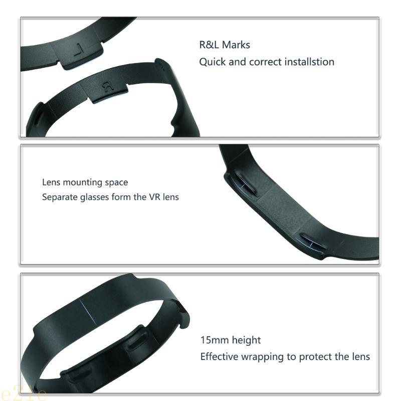 E21E Lens Anti-Scratch Rings for PS VR2 Glasses Slot Brackets Lightweight Frame with Storage Bag Clean Cloth Glasses Spacer 5