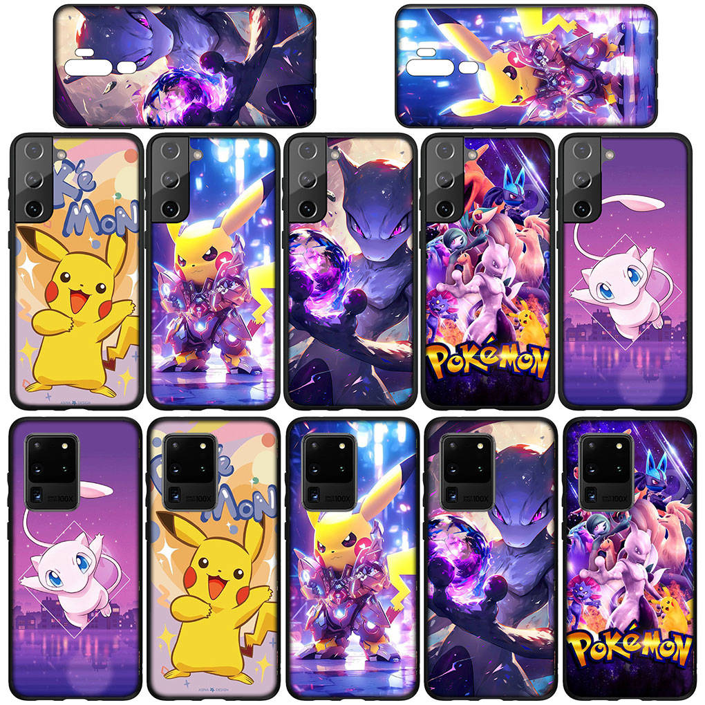Cover for iPhone 16 15 Xiaomi Redmi Note 14 13 12 11 Pro Max X 8 9 16e Samsung Galaxy S25 S24 S23 Moto A4 OPPO Huawei Mew Mewtwo Pikachu Phone Case