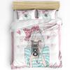 Girl Pink Bow Camera Bedding Set 3pcs Boys Girls Duvet Cover Pillowcase Kids Adult Quilt Cover Double Bed Set Home Textile