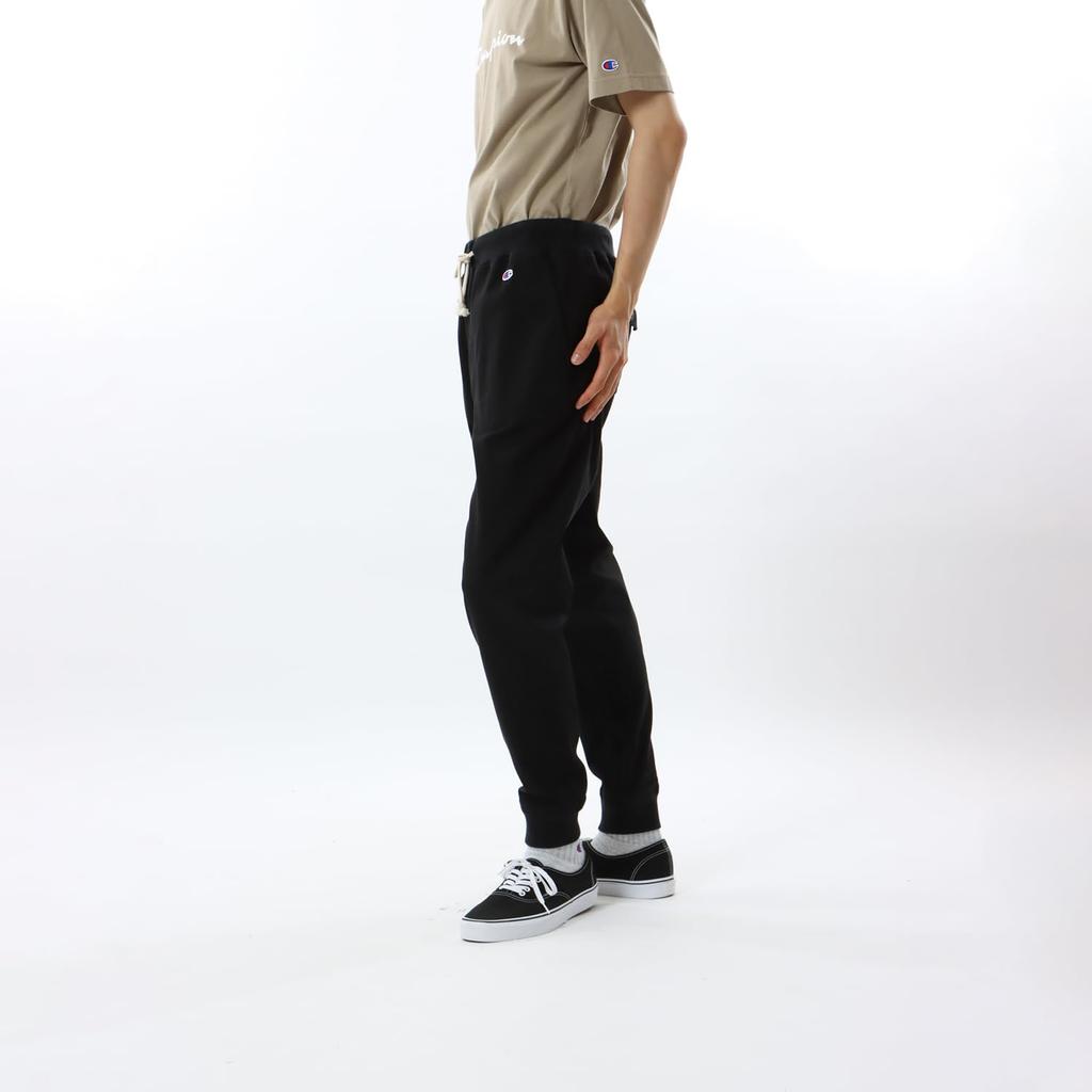 Bottoms COTTON USA One Point Logo Long Pants Basic Black [Champion] C3-Z212 Men's