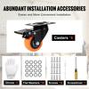 SucceBuy 2/3/4/5/6-inch Swivel Plate Casters Set of 4 with Security Dual Locking PVC Caster Wheels for Cart Furniture Workbench