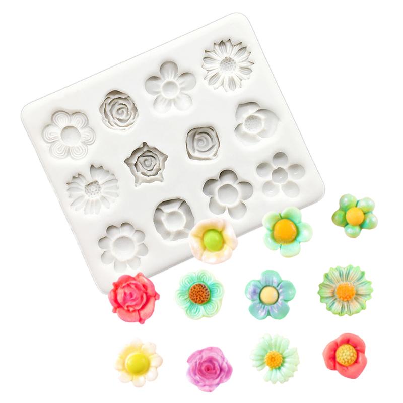 Daisy Wild Chrysanthemum Rose Flower Silicone Mold Sugarcraft Chocolate Cupcake Baking Mold Fondant Cake Decorating Tools