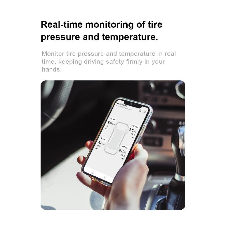 New Bluetooth External TPMS Tire Pressure BT Sensor Mobile APP Real-time Monitoring Universal for Motorcycle Car & 6-Wheel Truck