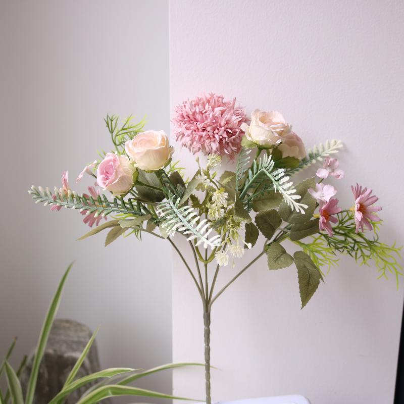 1 Stück Kunstblume Hochzeit Zuhause Schlafzimmer Dekoration Brautstrauß Hortensien Vase für Außen