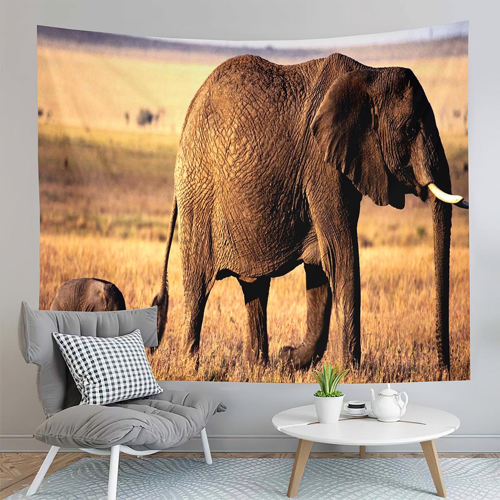 Elephant Tapestry African Animal Tapestry Nature Wildlife Tapestry Creativity Tapestries Home Living Room Bedroom Dorm Decor