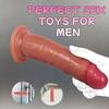Realistic Peel-Off Skin Dildo, Soft Reusable Manual Silicone Toy, Large Lifelike Design with Strong Suction Cup & Adjustable Swing Direction