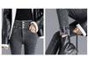 2025 Women's Slim Fit High Waist Stretch Jeans - Plus Velvet, Thickened, Warm, Pencil Cut for Autumn/Winter
