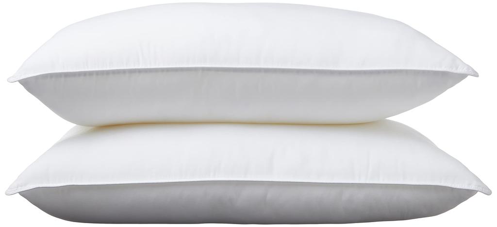 Amazon Basics Pillow, Down Alternative, Machine Washable, Large, 2-Pack, 51 x 66 cm, White