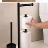 Stainless Steel Toilet Brush And Paper Stand With Toilet Brush Vertical Paper Storage Rack  Bedroom