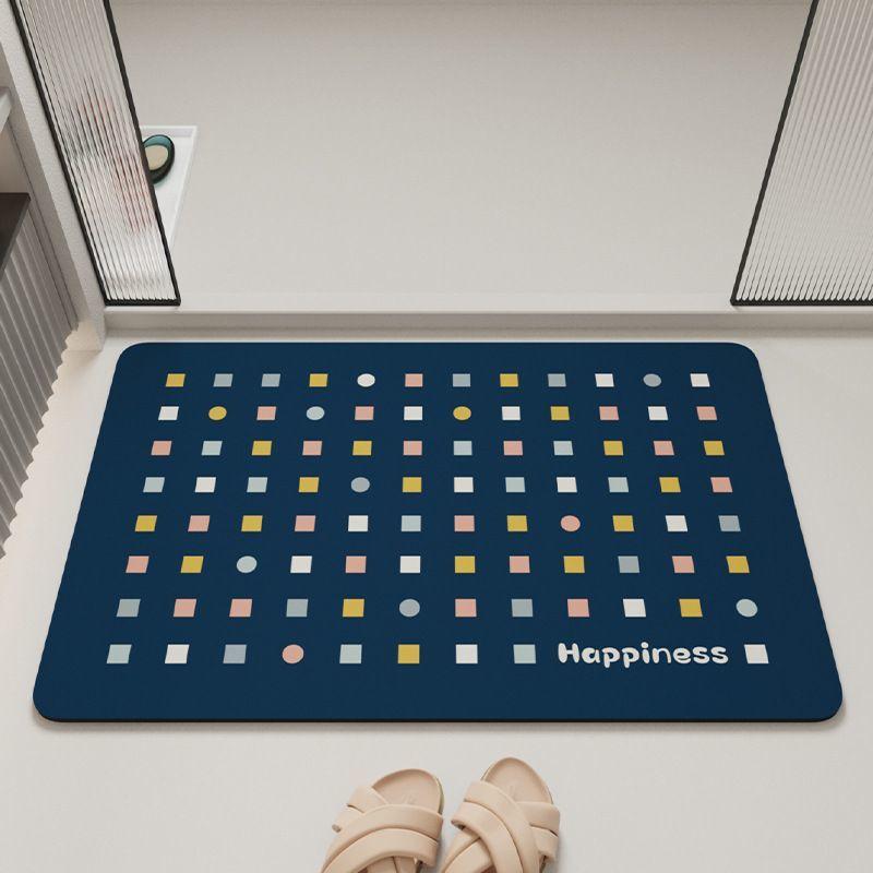 Diatom mud bathroom mat, quick drying, dirt resistant foot pad, anti slip, toilet door and bathroom mat