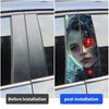 Cyberpunk Mädchen Autoaufkleber Lustig Auto B-Säule Wasserdichte Dekoration DIY Abdeckung Autotüren Säule Sonnenschutz Aufkleber Zubehör