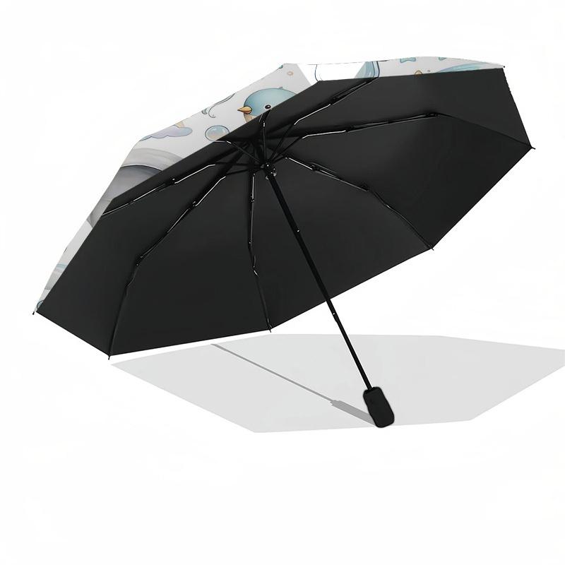 1PC Elephant Bird Umbrella-8-Rib Reinforced, Automatic Open, Lightweight & Durable, Fashion Accessory for Outdoor, Beach L0373