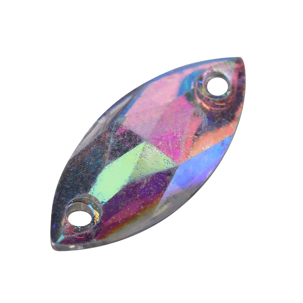200pcspack Flatback Acrylic Resin Sewing Shiny Crystal With Hole Craft Accessories(#3)