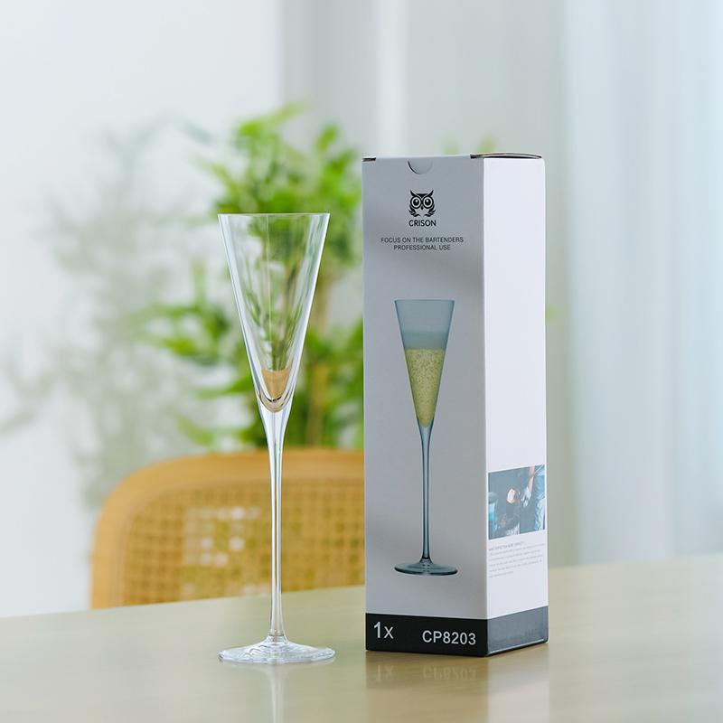 CP8203 CRISON Kristall-Martini-Cocktailglas im japanischen Stil Champagnerglas Hochzeitsfeier Glasbecher 130ml