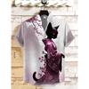 Men's Sunflower Cat All Over Art Print Shirts 3D Anime Hawaiian Shirt Men Women Short Sleeve Lapel Blouse Oversized Y2k Top