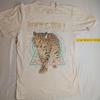 T-shirt bianca Rock and Roll World Tour con grafica leopardata. Taglia S #rocknroll