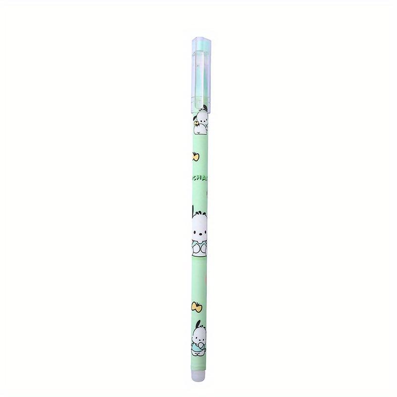 12pcs Sanrio family 0.5mm straight rod erasable neutral pen girl heart high-looking fountain pen student writing pen black
