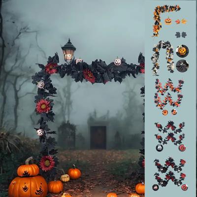 Simulation Halloween Rattan Face Maple Leaf Rattan Home Halloween Maple Leaf Rattan