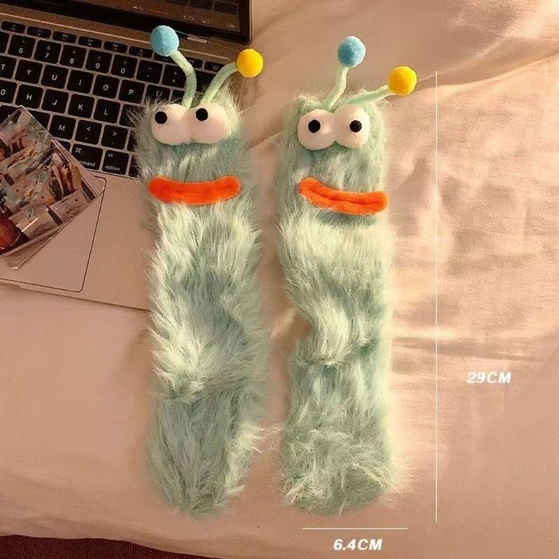 Women Thicker Warm Fuzzy Socks Plush Warm Winter Socks for Sleep Home,Soft Cosy Socks Funny Ankle Crew Socks Streetwear