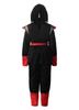 ReliBeauty Ninja Halloween Costume for Ninja Performance Black and Size 120 Kids' Costume, Boys, Fighter, Kids, Japanese-Style Costume, Event,