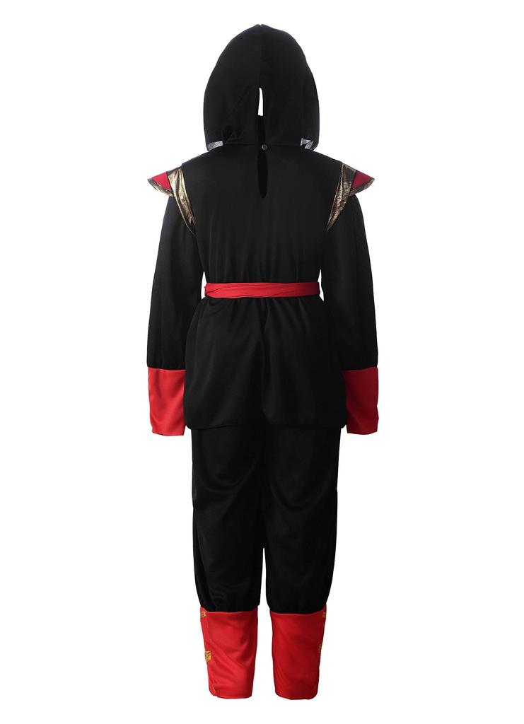 ReliBeauty Ninja Halloween Costume for Ninja Performance Black and Size 120 Kids' Costume, Boys, Fighter, Kids, Japanese-Style Costume, Event,