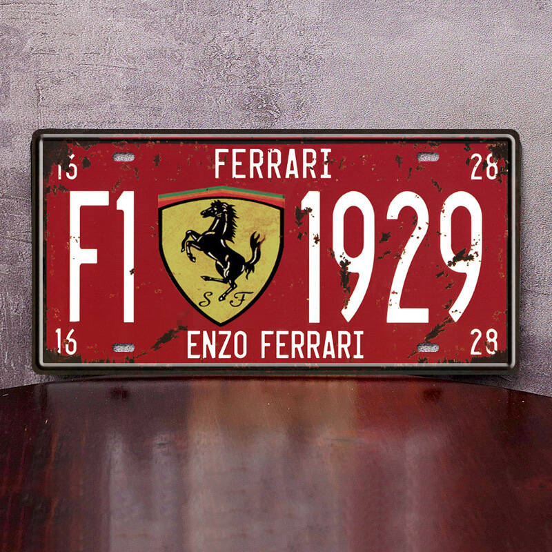 For Ferrari Metal Aluminum Sign Art Decoration Iron Painting Retro Style Bar Restaurant Garage Wall Creative Decor Accessories TH8
