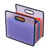 Accordian Expanding File Folder A4 Paper Filing Cabinet 12 Pockets Rainbow Coloured Portable Receipt Organizer with