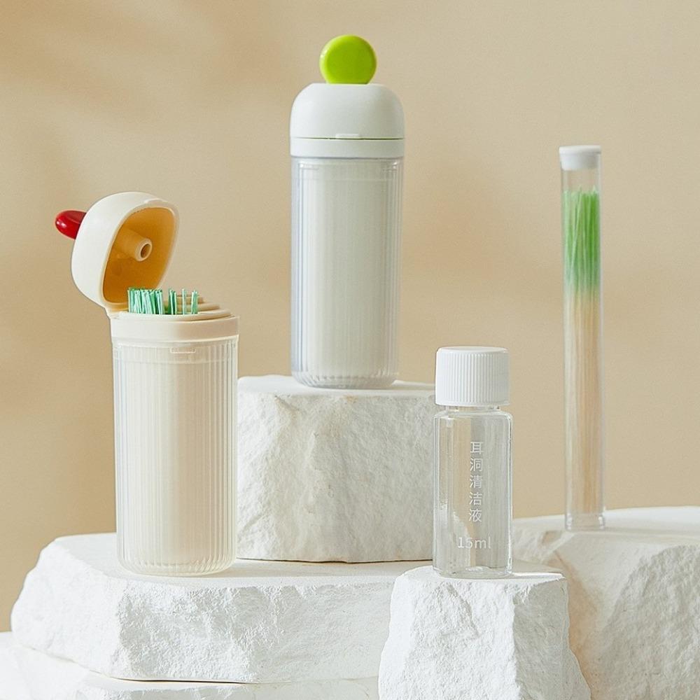 60/180 Pcs Disposable Earrings Hole Cleaner with 15ml Cleaning Solution Ear Wires Earrings Tool