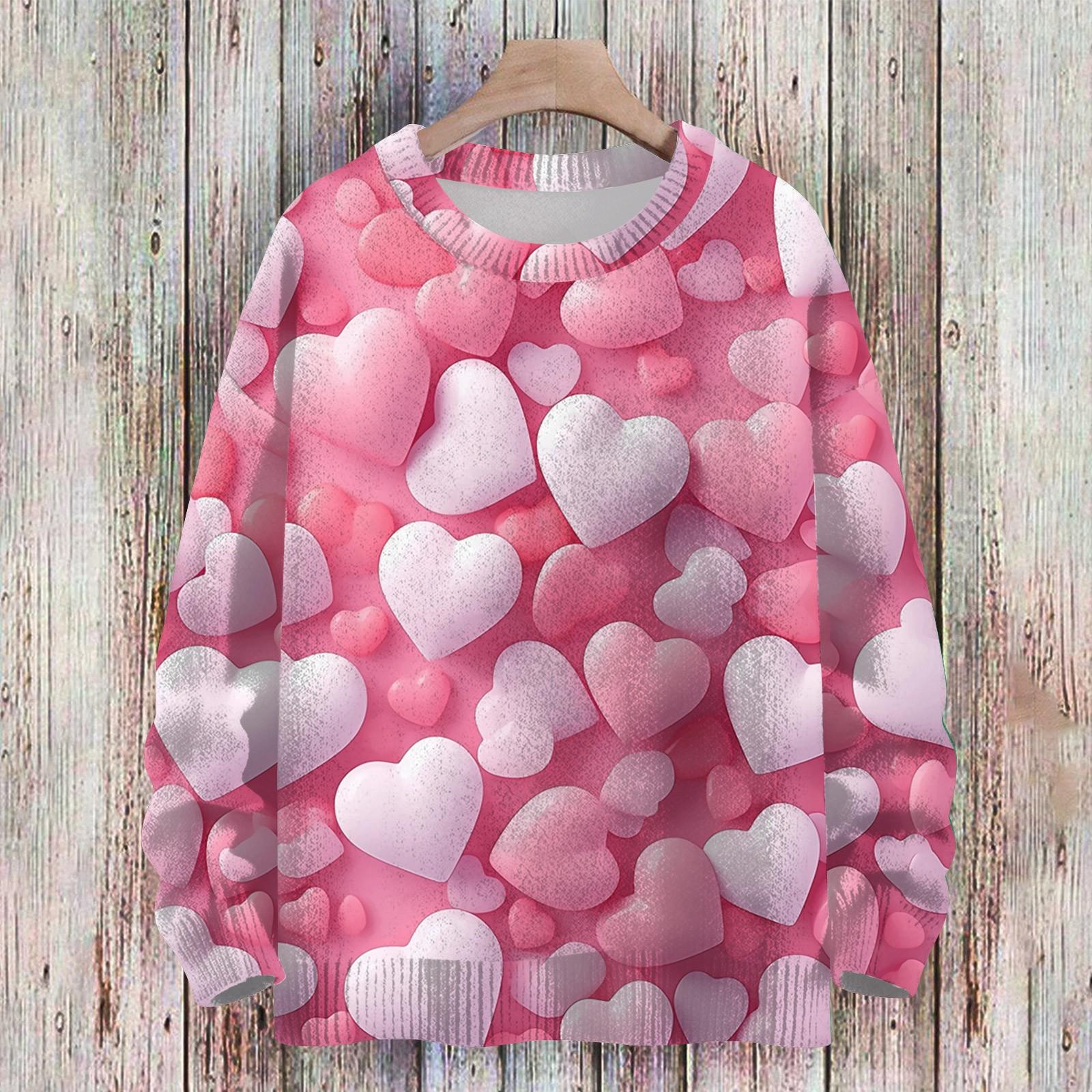 

Рождественские толстовки для женщин Вязаный свитер Милая рубашка Осенний свитер с круглым вырезом Топы XL винный