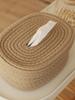 1Pc Nordic Sle Handmade Cotton Thread Tissue Box Living Room Coffee Table Storage Box Round Shape Household Organizer Box
