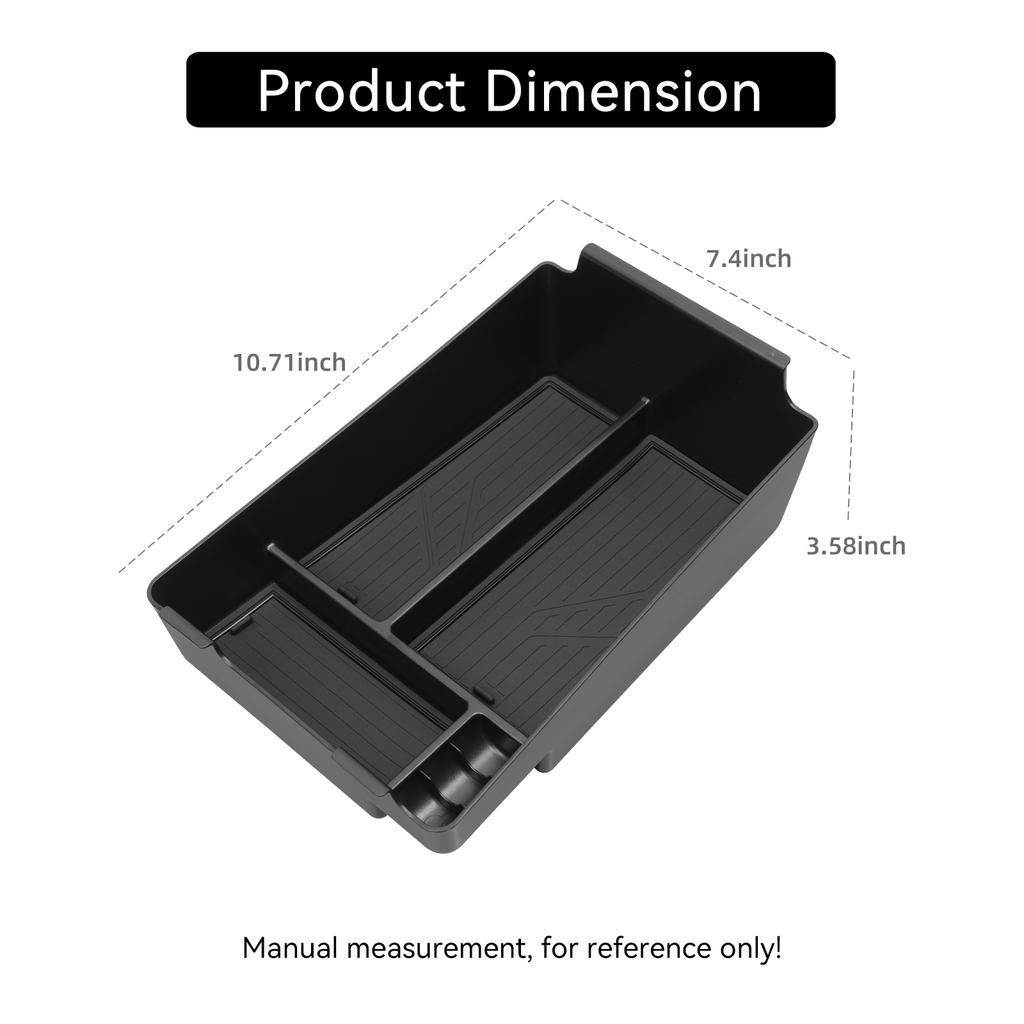 For Nissan Murano 2025 Center Console Armrest Storage Box Car Tray Organizers Accessories Tidying Black