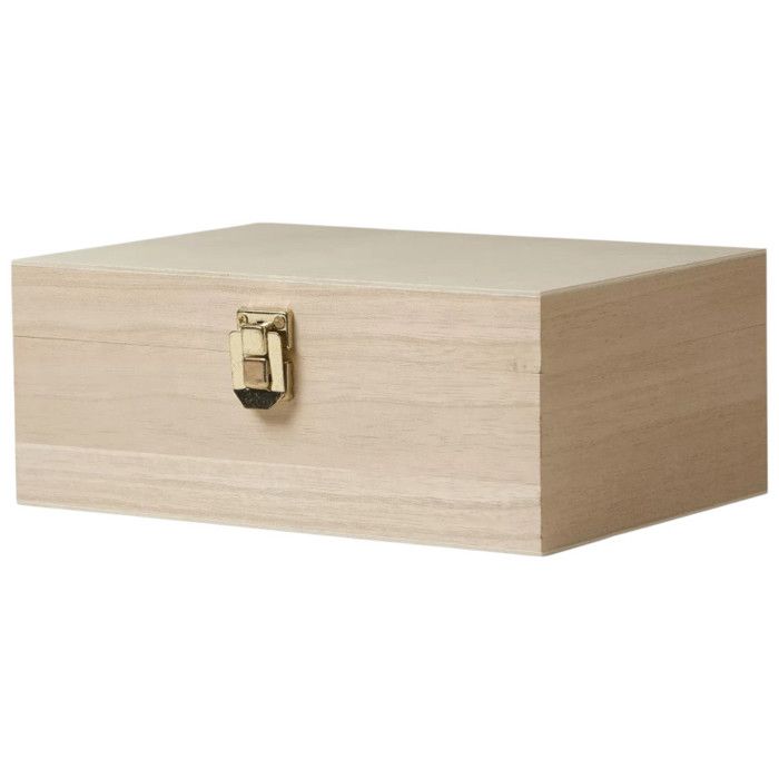 Boîte pour sachets de thé - 4 compartiments - Bois - A décorer - 20x14cm
