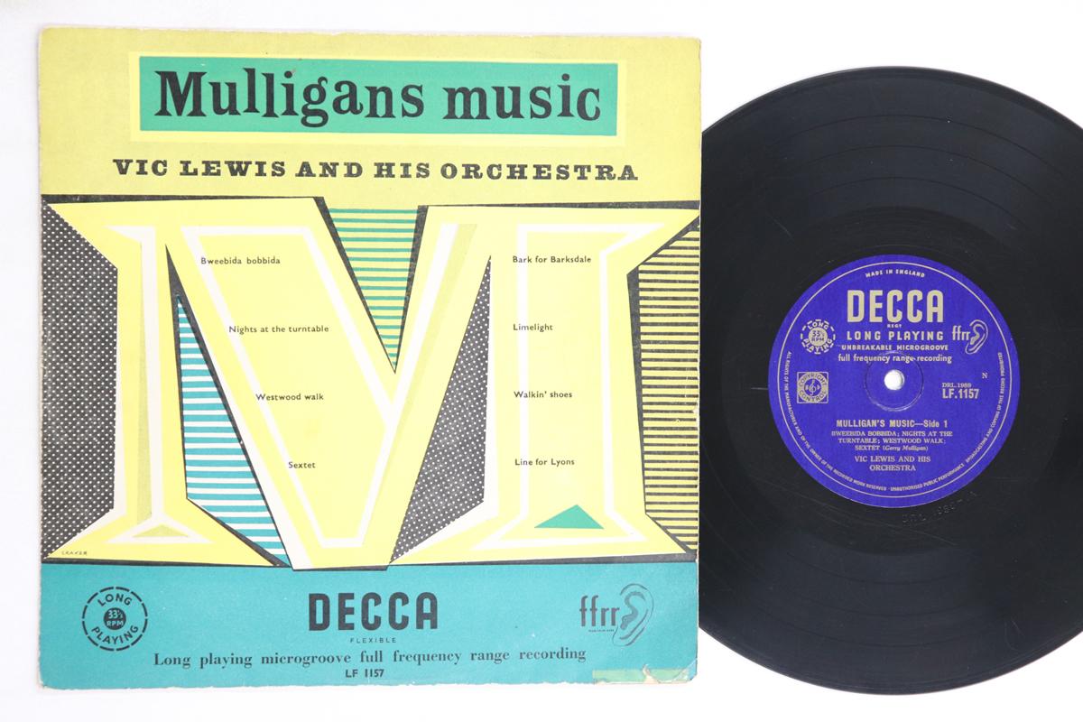 

10inch Record VIC LEWIS - Mulligan s Music LF1157 DECCA 1954 UK Jazz Used