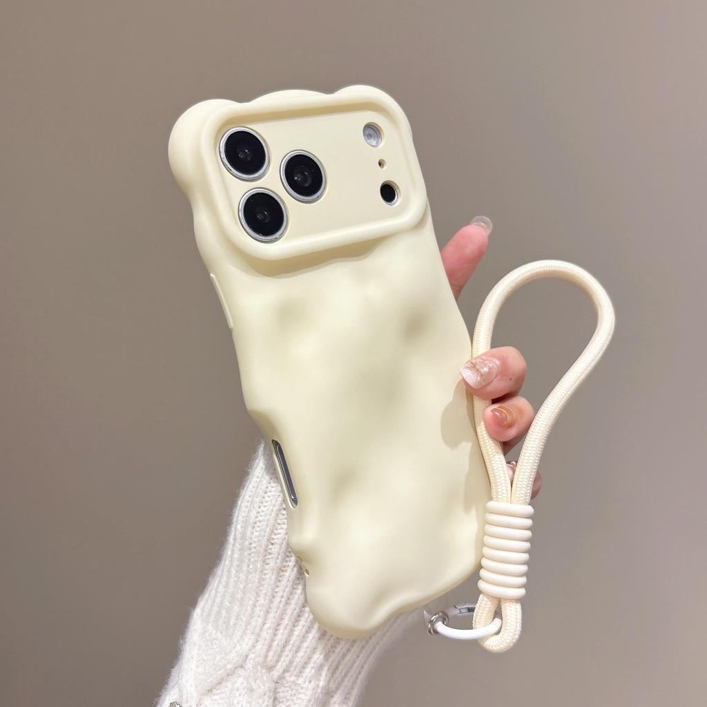 Custom Frosted Bubble Case with Lanyard for iPhone 16 Pro Max, Apple 17, 14, 13